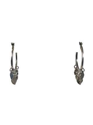 R Sterling multi dangle hoop earrings