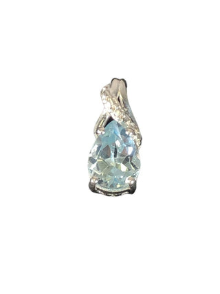 R Sterling stone pendant