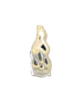 R Sterling stone pendant