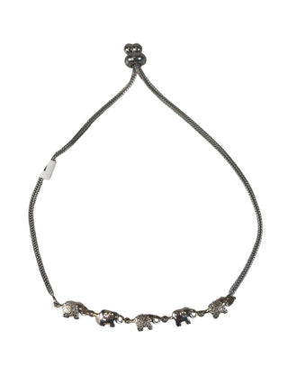 Sterling elephant slider bracelet