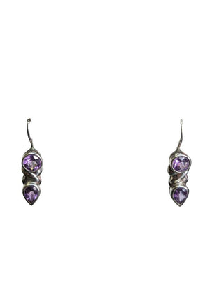 R sterling amethyst earrings