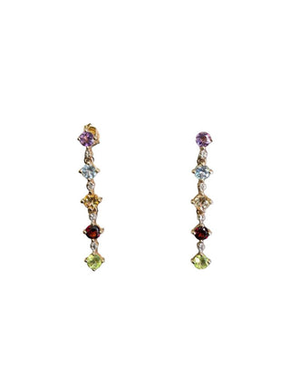 R vermeil multi stone earrings