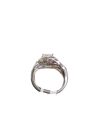 R sterling stone ring