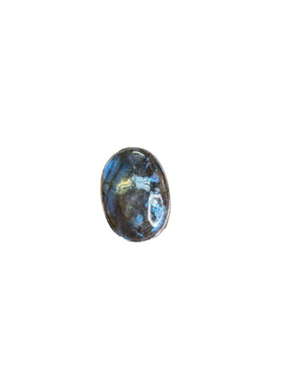 R sterling labradorite ring