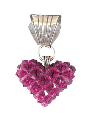 Sterling beaded heart pendant