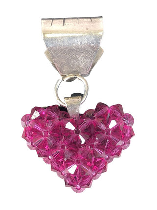 Sterling beaded heart pendant