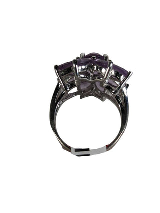 R sterling amethyst ring