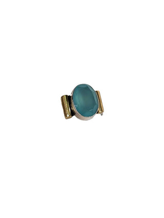 R Sterling 14k stone ring