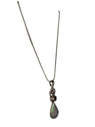 R sterling citrine druzy pendant necklace