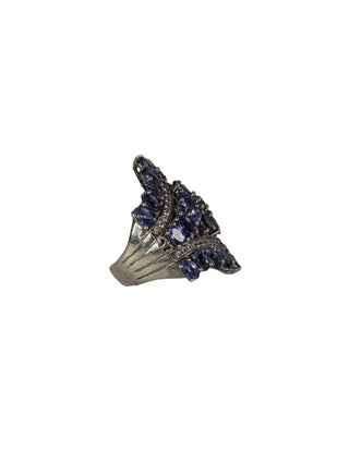 R sterling amethyst ring