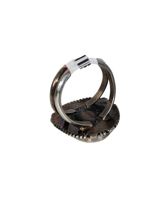 R sterling opal ring