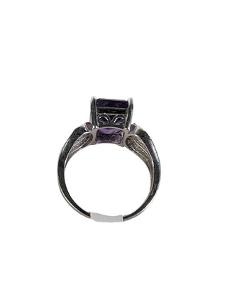 R sterling stone ring