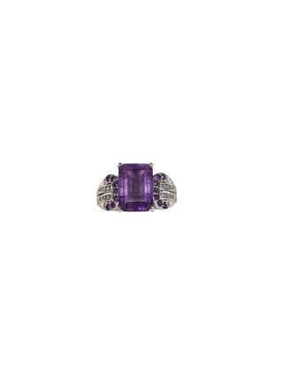 R sterling stone ring