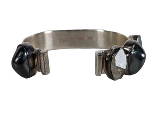 R sterling drusy Herkimer Diamond cuff
