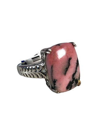 Sterling rectangular stone ring