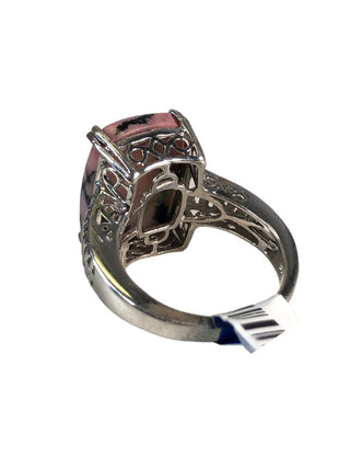 Sterling rectangular stone ring