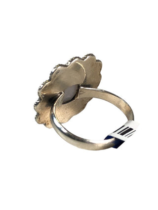 Sterling square multi stone ring