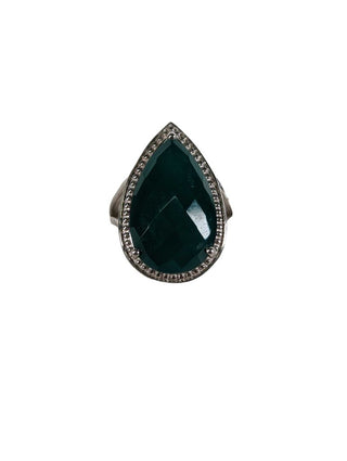 R stainless steel stone ring