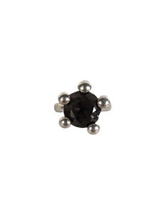 R sterling stone ring
