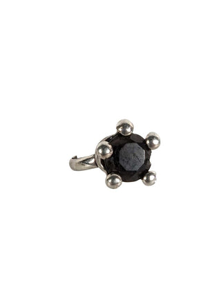 R sterling stone ring
