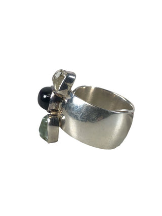 R SS Triple Stone Ring