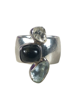 R SS Triple Stone Ring