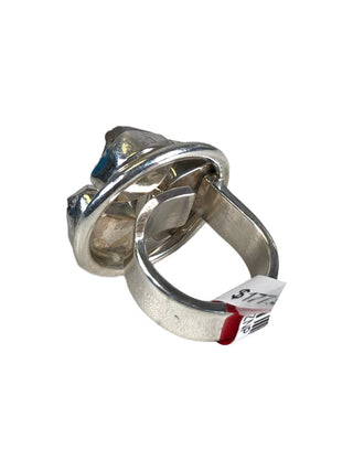 R sterling large Herkimer Diamond ring