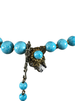 R Vintage Double Strand Beaded Necklace