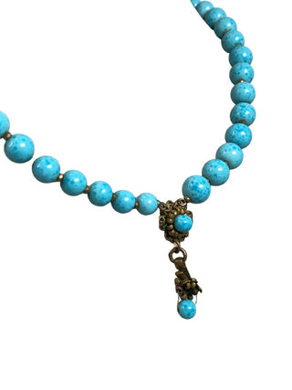 R Vintage Double Strand Beaded Necklace