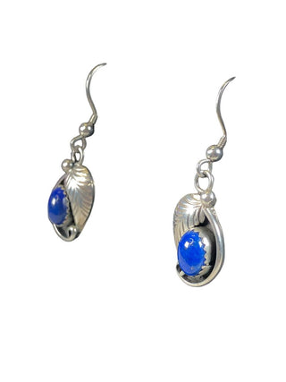 R SS Stone Earrings w/ Leaf