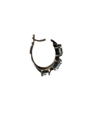 R SS Stone Hoop Earrings