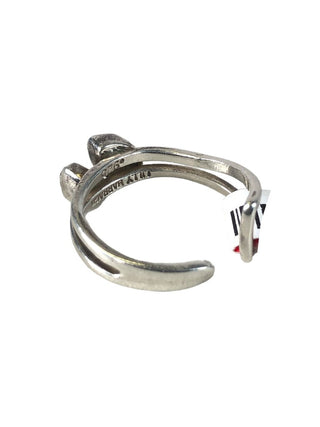 R SS Two Herkimer Diamond Ring