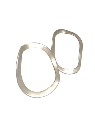 R SS Wavy Circle Earrings