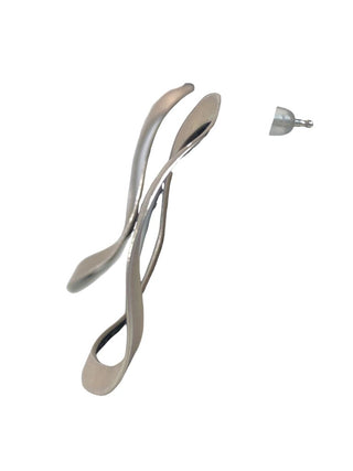 R SS Wavy Circle Earrings