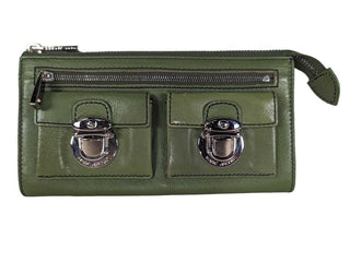 R Pebbled Leather Wallet