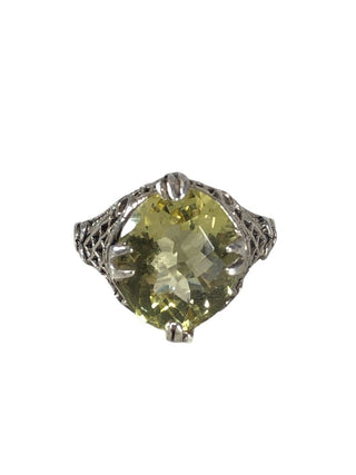 Sterling filigree stone ring
