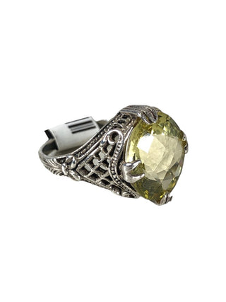Sterling filigree stone ring