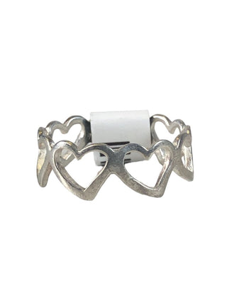 R SS Heart Band Ring