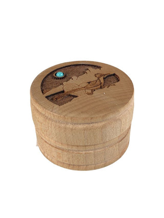 R Wooden Round Roadrunner Box w/ Stone