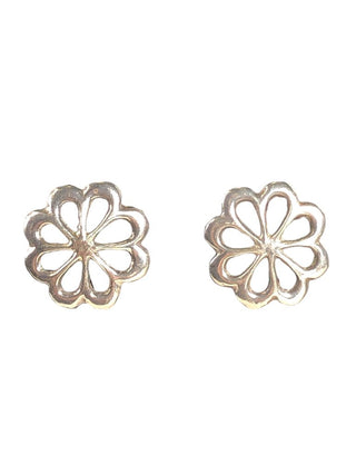 R SS Flower Post Earrings