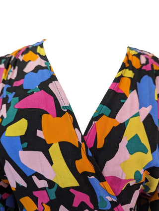 R Geometric shape Wrap Dress