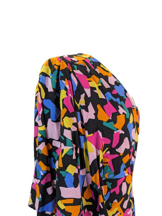 R Geometric shape Wrap Dress