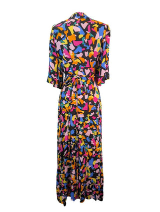 R Geometric shape Wrap Dress