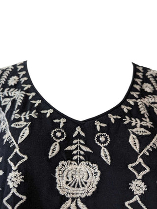 R Embroidered Cotton Blouse