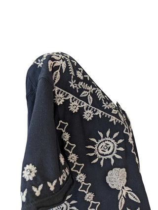 R Embroidered Cotton Blouse