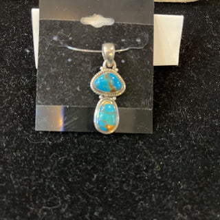 Sterling 2-stone pendant