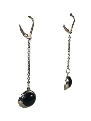 Sterling stone earrings on chain