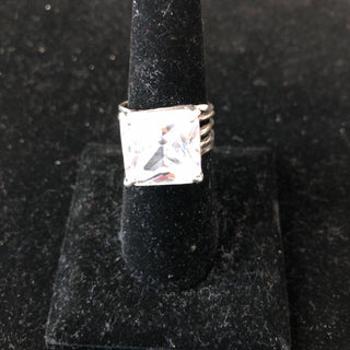 R SS Square CZ Ring