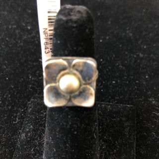 Sterling flower ring