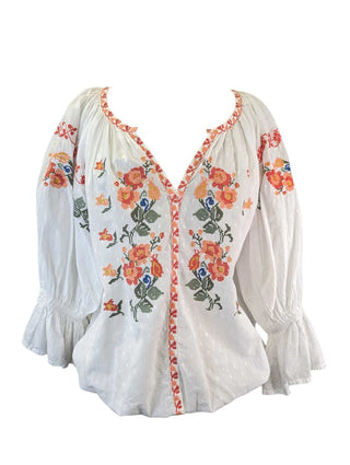 R Embroidered Blouse